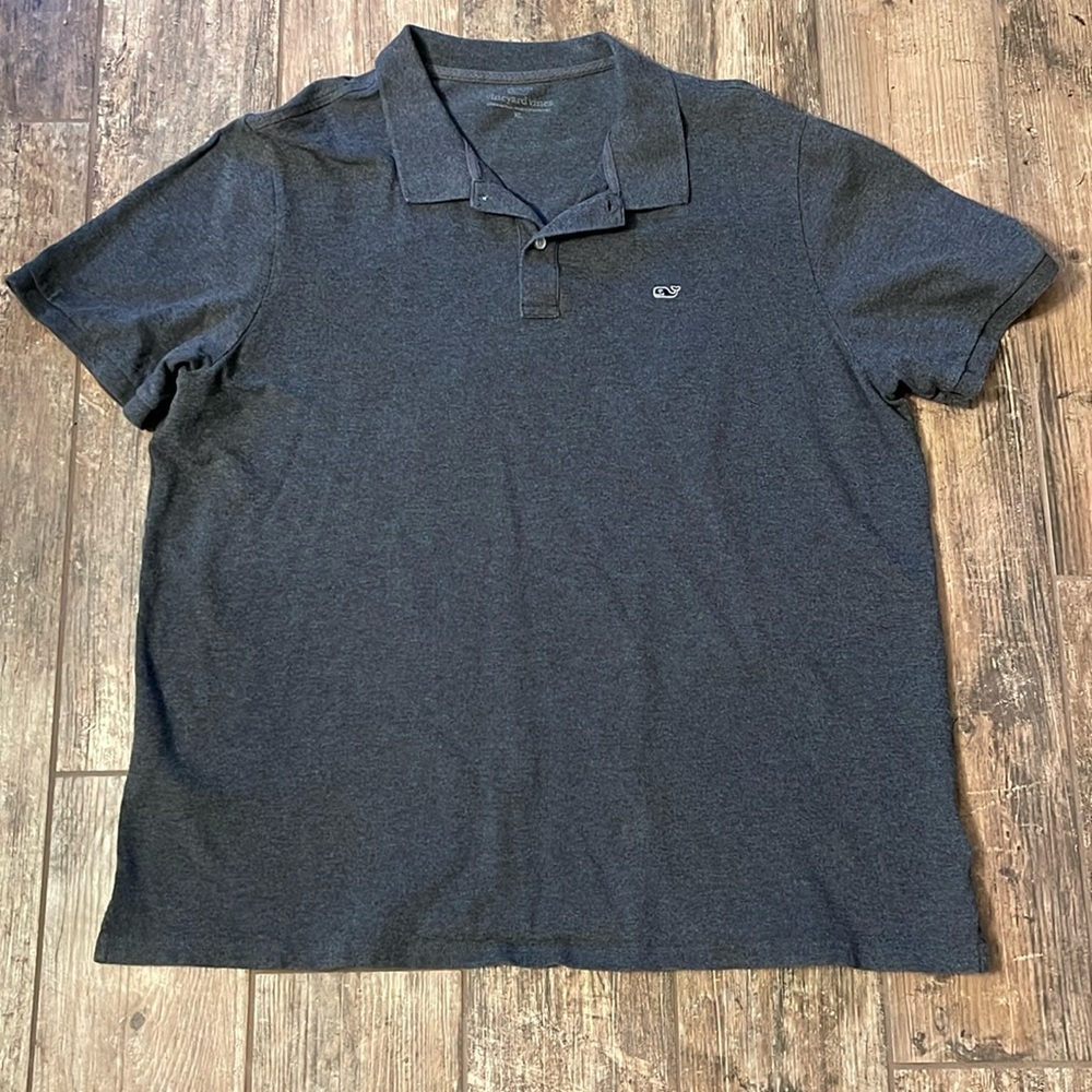Gray Vineyard Vines Cotton Polo